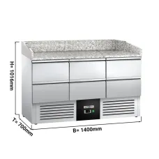 Холодильний стіл з бортом PREMIUM 1,4 x 0,7 м GGM Gastro POG147ND#3#SBG1212
