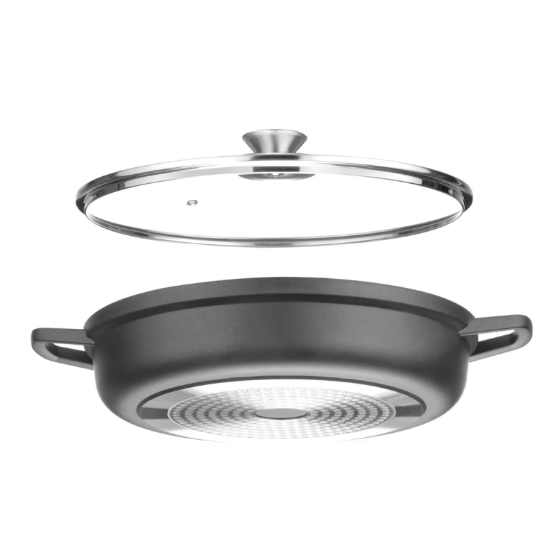 Каструля з антипригарним покриттям, 4,3л, чорна, 425x332x(H)70мм 611012 Hendi