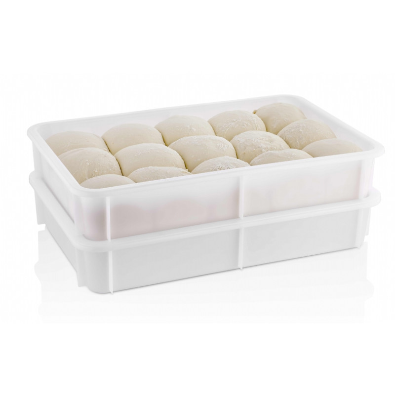 Контейнер для тіста для піци 600*400*75 мм (PP) GPH--0075 Gastro Plast PP Білий
