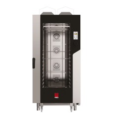 Конвекційно-парова газова піч Millennial Touch Screen Bakery з системою очищення, 16x 600x400mm - електронне управління, Tecnoeka, 30kW, 930x1160x(H)2060mm MKF1664GTS Hendi Podwójne szkło szyby;Stal nierdzewna