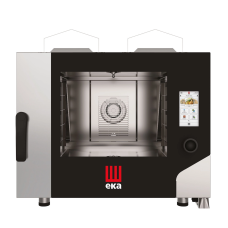 Конвекційно-парова газова піч Millennial Touch Screen Bakery з системою очищення, 4x 600x400мм - електронне управління, Tecnoeka, 9,3кВт, 850x1035x(H)800мм MKF464GTS Hendi Double pane glass;18/0 Stainless steel
