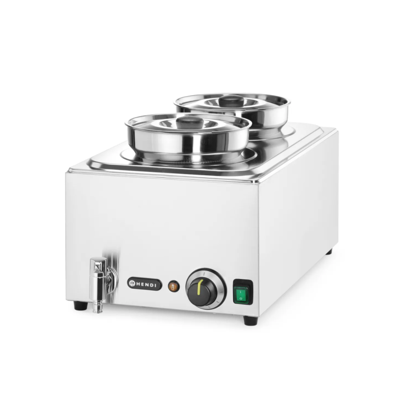 Марміт Bain-marie HENDI Ranger + 2x 4 л контейнери з кришкою, 8л, 220-240В/1000Вт, 604x332x(H)315мм 201473 Hendi