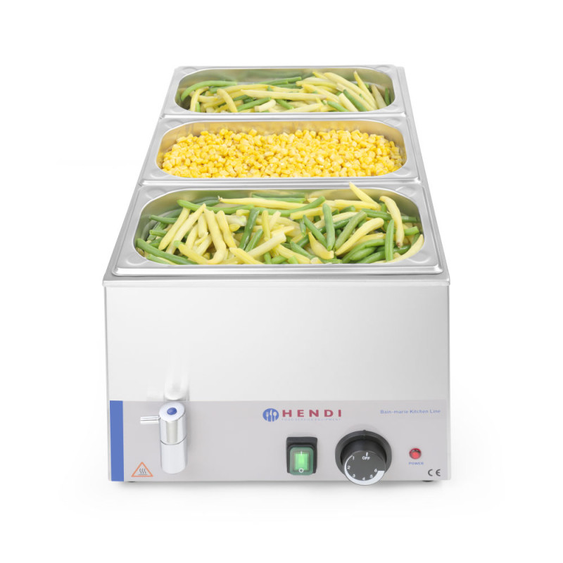 Марміт Kitchen Line зі зливним краном GN 1/1, 238912 Hendi Stal nierdzewna