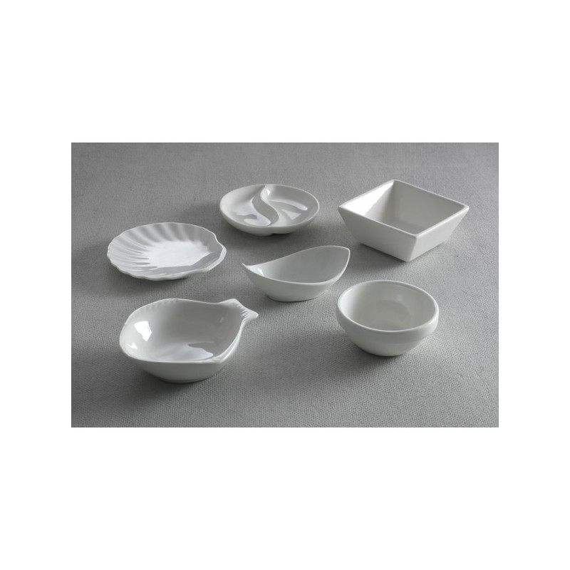 Миска Concha - компл. 6 шт., у формі човна, 90x50(H)20 мм 784334 Hendi Porcelain