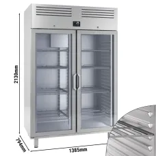 Морозильна шафа (GN 2/1) - 1240 л / 2 скляні двері GGM Gastro TGI148T2G