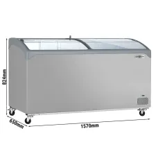 Морозильна скриня – 352 л – сірий зі скляною кришкою GGM Gastro TTG352GS