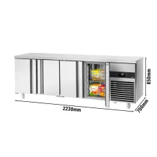 Морозильний стіл PREMIUM - 2,3 x 0,7 m - 4 скляних дверей GGM Gastro GTF227ND-EF