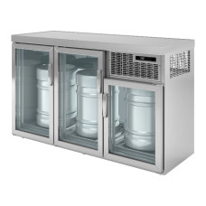 Охолоджувач бочок для пива - 1,6 x 0,6 m - 3 скляні двері GGM Gastro BGKDC3
