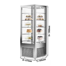 Панорамна вітрина 550 л, 5 скл.полиць GGM Gastro PVH550E3T2N