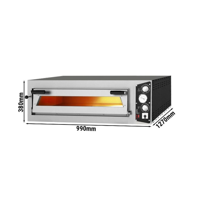 Піч для піци, 6 х 35 см, 2 камери GGM Gastro PEP66T