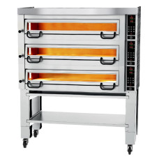 Піч для піци, 6+6+6 х 34 см, 3 камери GGM Gastro 3#POP634E#HP6#UG6