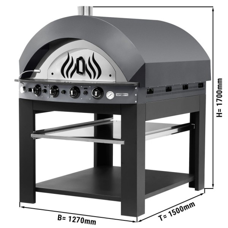 Піч для піци газова, 9 х 25 см, 1 камера GGM Gastro GPOE150A#UGE15