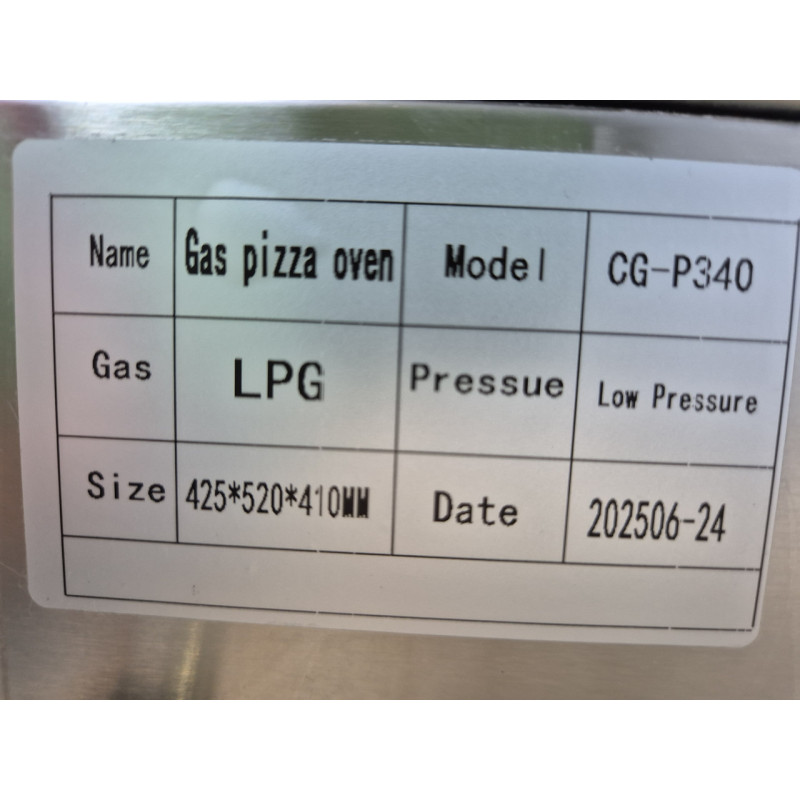 Піч для піци газова Vektor P340 (1 піци х Ø 300мм) LPG-газ (під балон)