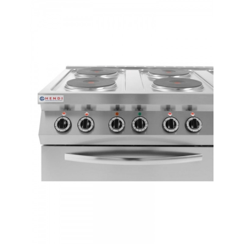 Плита електрична 6-ти конфорочна Kitchen Line Hendi 226247 з електричною конвекційною жарочною шафою GN 1/1