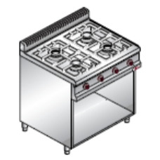 Плита газова Bertos G7F4M+2P400