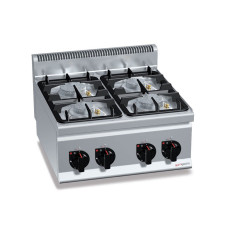Плита газова з 4 конфорками (19 кВт) з автозапалюванням GGM Gastro GHB663P