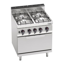 Плита газова з 4 конфорками GGM Gastro GHB879M+GB8