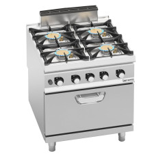 Плита газова з 4 конфорками GGM Gastro GHB891HM+GB4
