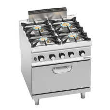 Плита газова з 4 конфорками GGM Gastro GHB891+GB4