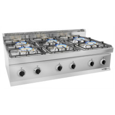 Плита газова з 6 конфорками (36 кВт) з автозапалюванням GGM Gastro GHK1200-E