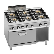 Плита газова з 6 конфорками GGM Gastro GHB1291HM+GB6