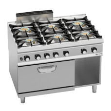 Плита газова з 6 конфорками GGM Gastro GHB1291+GB6