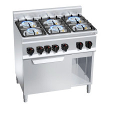 Плита газова з 6 конфорками GGM Gastro GHB969P+EB3U