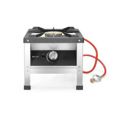 Плита-табурет газова Kitchen Line, 6,0 кВт, 400x440x(H)390 мм 147801 Hendi 18/0 Stainless steel