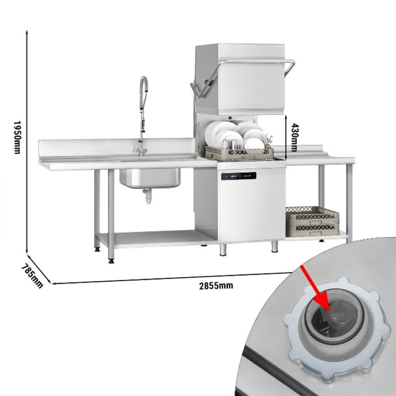 Прохідна посудомийна машина GGM Gastro DS430L-EK#SET-R