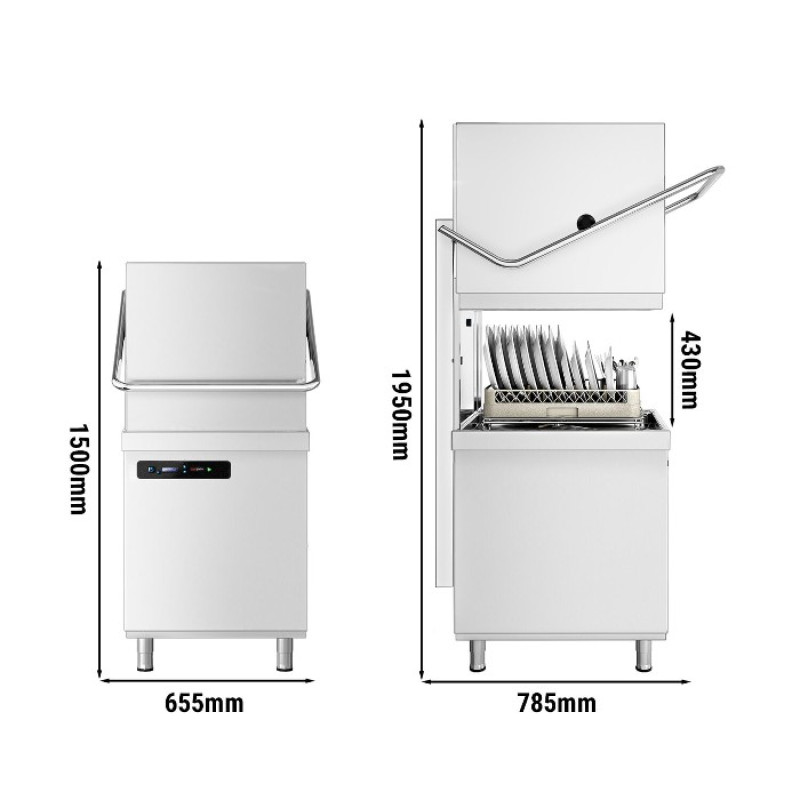 Прохідна посудомийна машина GGM Gastro DS430L-EK#SET-R