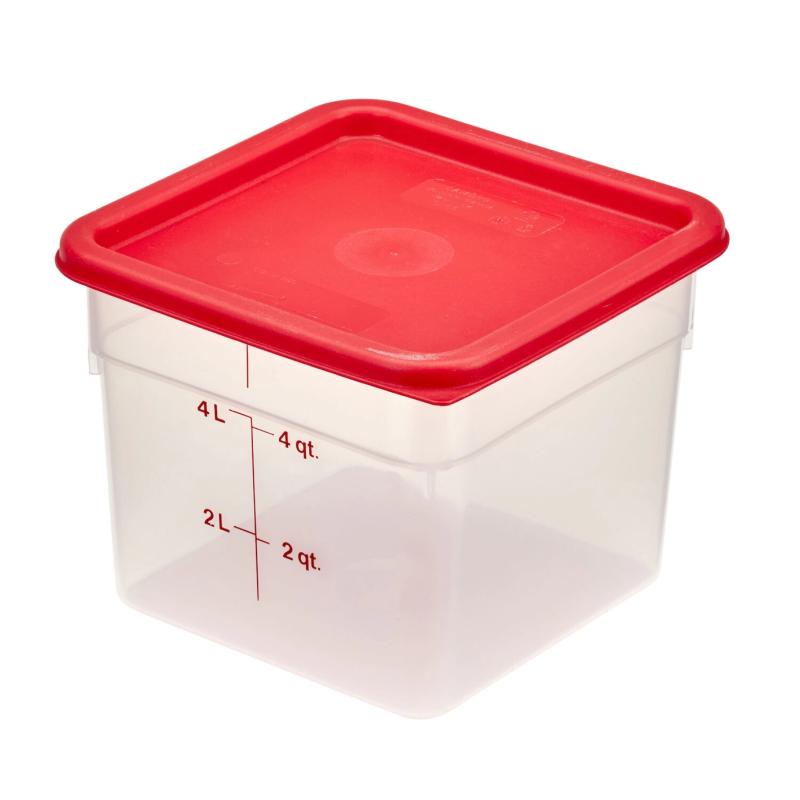 Прозорий поліпропіленовий контейнер для зберігання їжі CamSquare®, Cambro, 5,7 л, 215x215x(H)185 мм 6SFSPP190