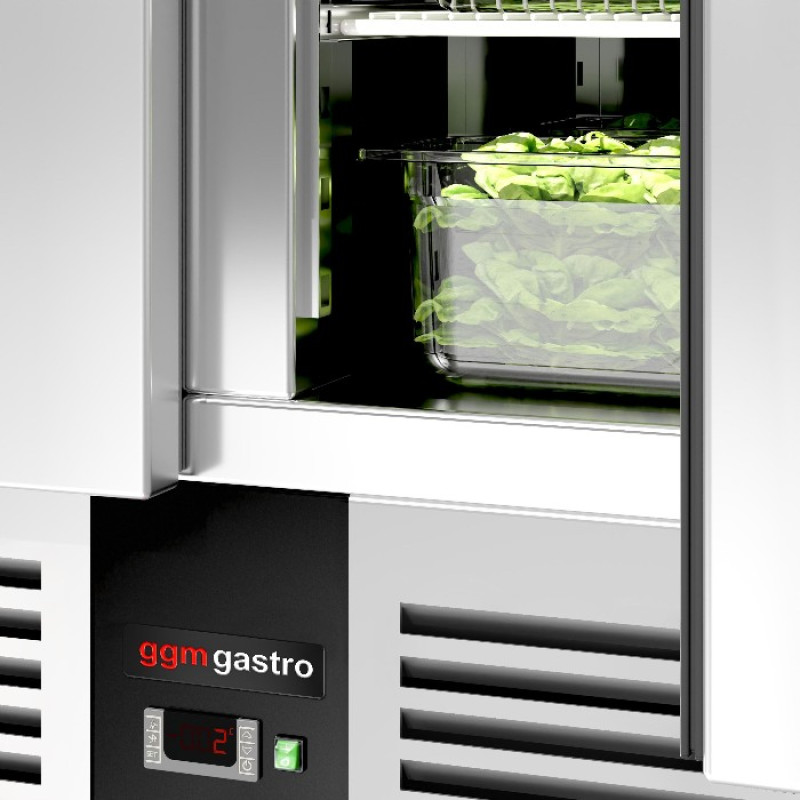Саладетта зі скляною вітриною PREMIUM 0,9 x 0,7 GGM Gastro SAG97DRG-OG#GSG97