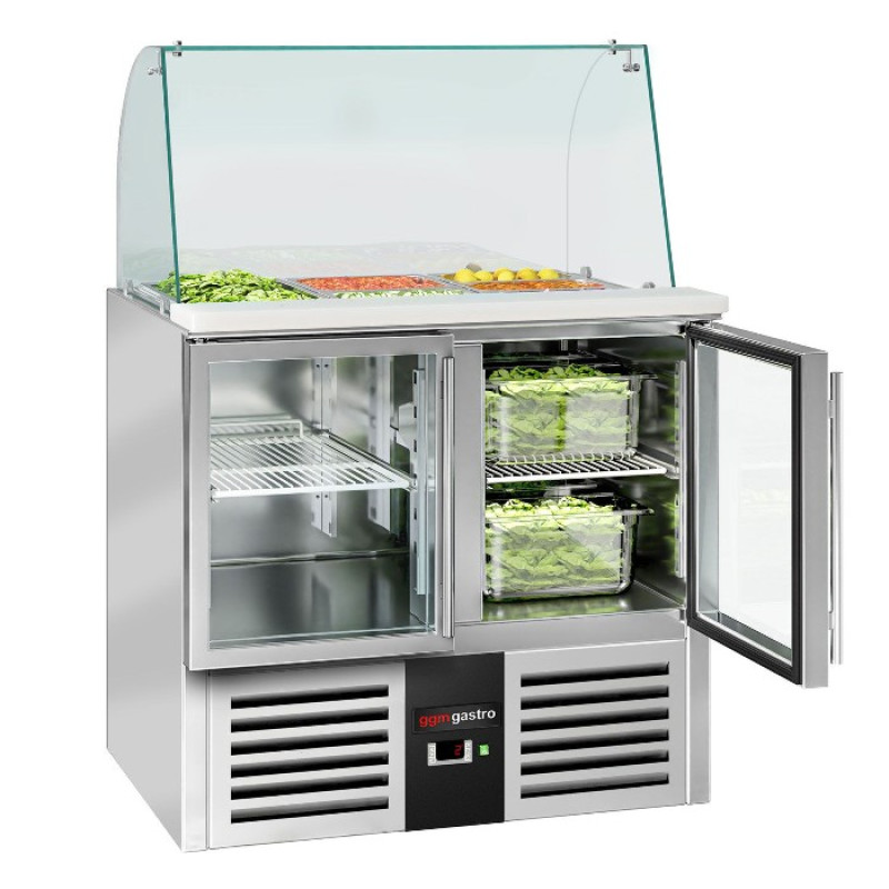 Саладетта зі скляною вітриною PREMIUM GGM Gastro SAG147DRG#GSG147