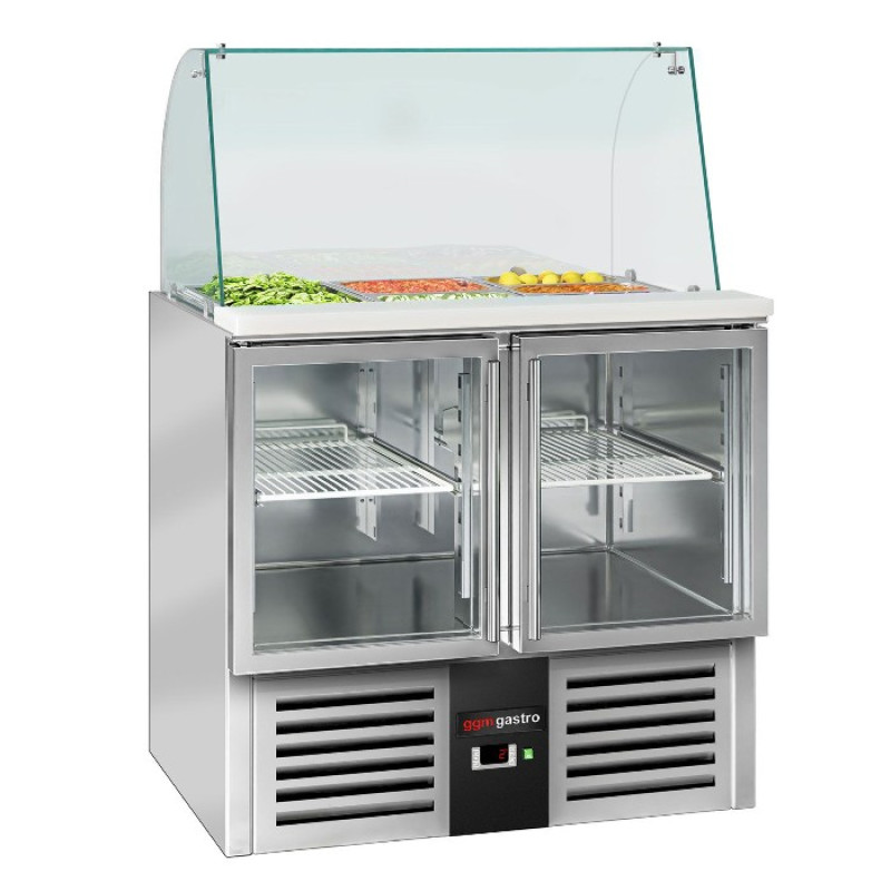 Саладетта зі скляною вітриною PREMIUM GGM Gastro SAG147DRG#GSG147