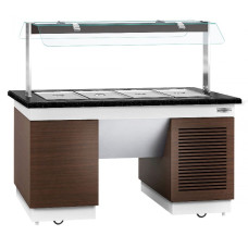 Салат-бар охолоджуваний 1,6 x 1,0 м - 4 х GN 1/1 GGM Gastro KPIN119