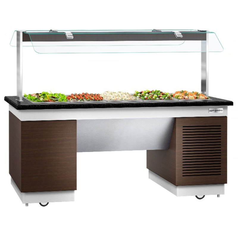 Салат-бар охолоджуваний 2,0 x 1,0 м - 5 х GN 1/1 GGM Gastro KPIN219