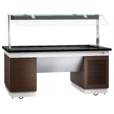 Салат-бар охолоджуваний 2,0 x 1,0 м - 5 х GN 1/1 GGM Gastro KPIN219