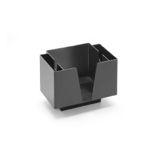 Серветниця з 3 відділеннями, Bar up, Чорний, 193x143x(H)136mm 596890 Hendi PS (Polystyrene)
