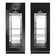Шафа холодильна Meatico AC9608 STG GREEN MEAT 700 BLACK PANORAMA