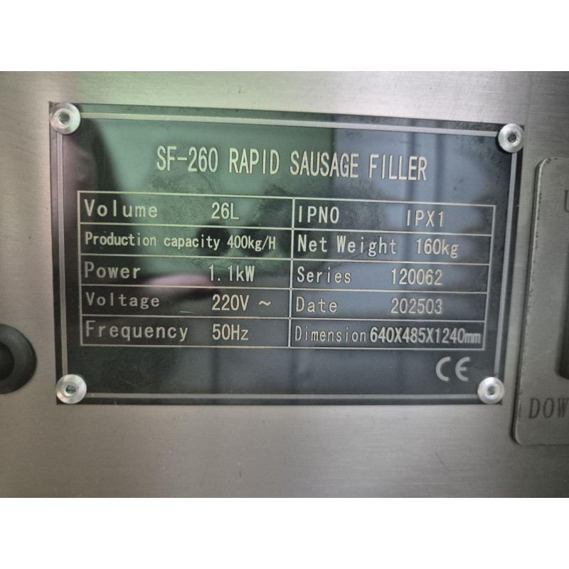 Шприц для ковбас гідравлічний Vektor SF260 (1100 W) 25літрів