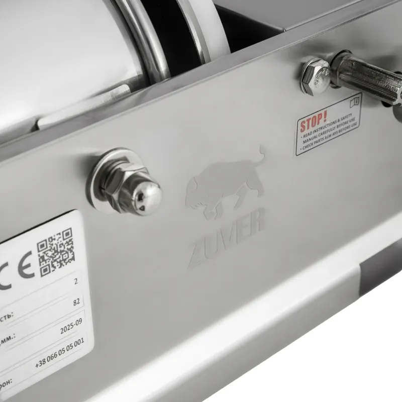 Шприц ковбасний ZUVER Stuffer Horizontal 3 (SH-3) корпус нержавіюча сталь S/S201 (преміальна марка), міцні шестерні, 2 швидкості, 5 насадок, 2 ущільнювальні кільця