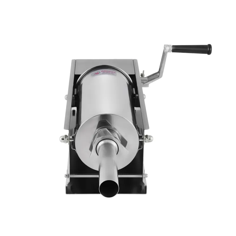 Шприц ковбасний ZUVER Stuffer Horizontal 5 (SH-5) корпус нержавіюча сталь S/S201 (преміальна марка), міцні шестерні, 2 швидкості, 5 насадок, 2 ущільнювальні кільця