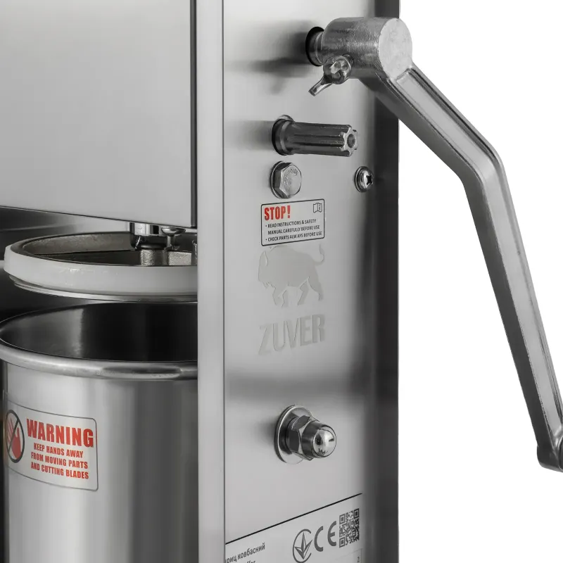 Шприц ковбасний ZUVER Stuffer Vertical 3 (SV-3) корпус нержавіюча сталь S/S201 (преміальна марка), міцні шестерні, 2 швидкості, 5 насадок, 2 ущільнювальні кільця