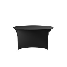 Скатертина кругла Symposium - ø1800x760 - чорна 814468 Hendi Plain Jersey 160 g/m2 90% micro polyester / 10% elastan