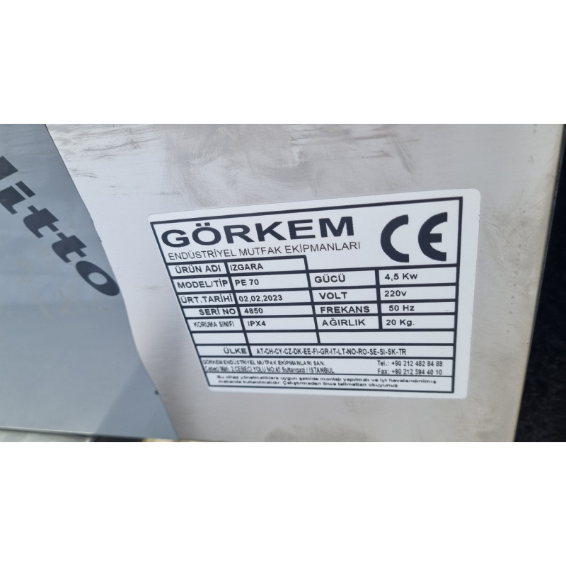 Спекотна електрична поверхня гладка н/сталь Görkem PE70 100 см