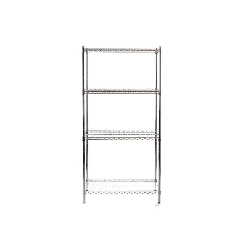 Стелаж складський – 4 полиці, 910x455x(H)1830 мм 812259 Hendi Chrome-plated