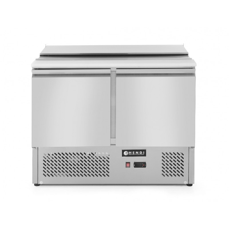 Стіл холодильний (саладетта) Hendi з відкидною кришкою, 2-дверний, 290 л, 250W, 1045x700x(H)888 мм