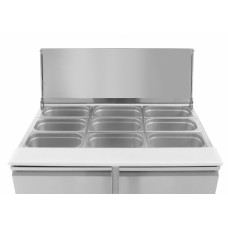 Стіл холодильний (саладетта) Hendi з відкидною кришкою, 2-дверний, 290 л, 250W, 1045x700x(H)888 мм