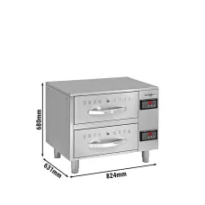 Теплова шафа 2 висувні секції - 0,82 м - GN 1/1 GGM Gastro WSE2S