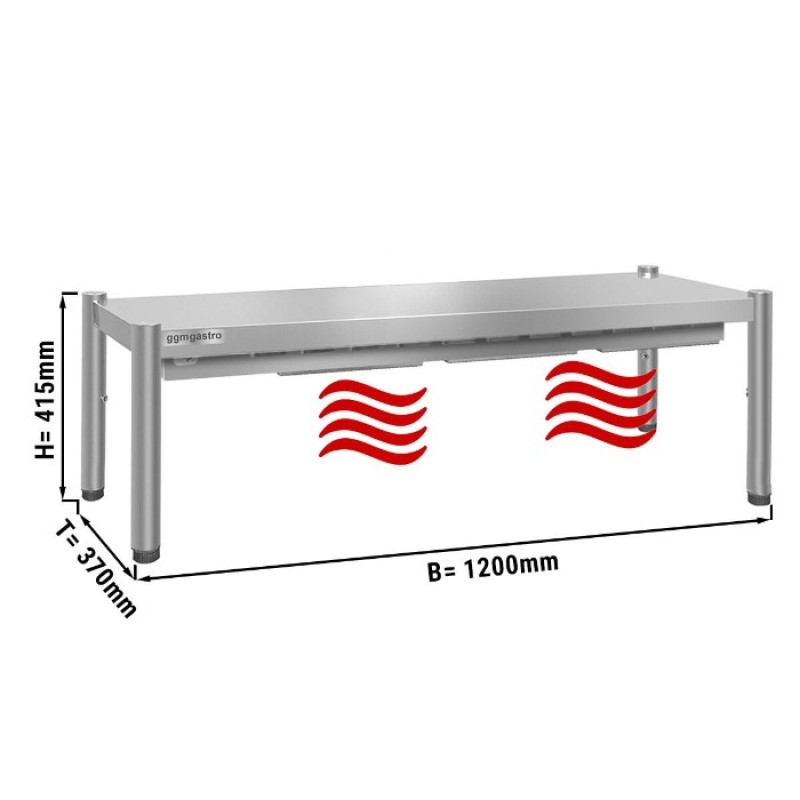 Тепловий міст 1,2 m (висота: 0,4 m / 1 рівень) GGM Gastro AB1K124#KBK11-3
